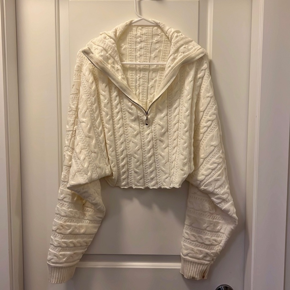 Shein Cableknit Cropped Sweater